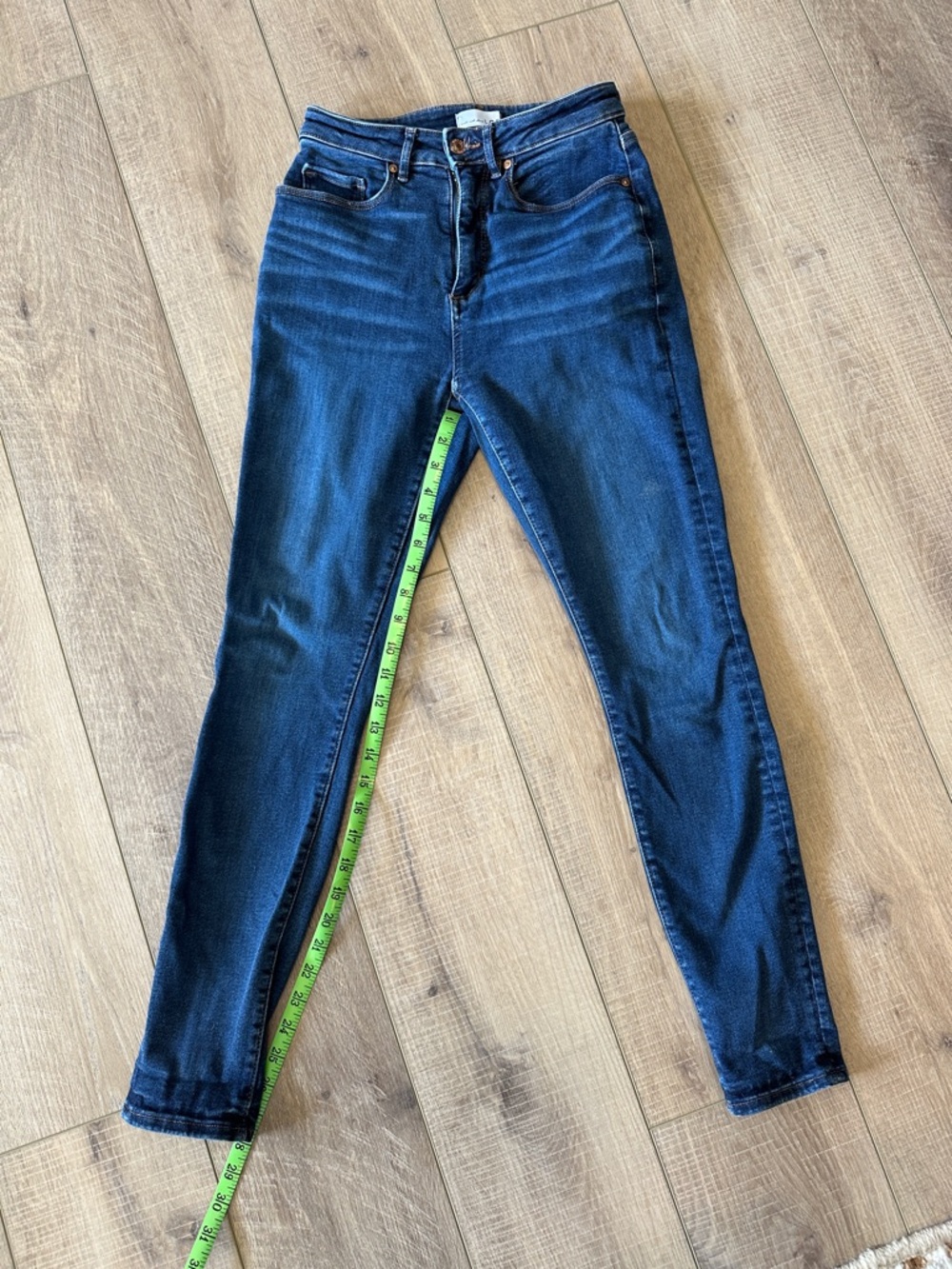 LOFT Curvy Dark Indigo High-Rise Skinny Jeans